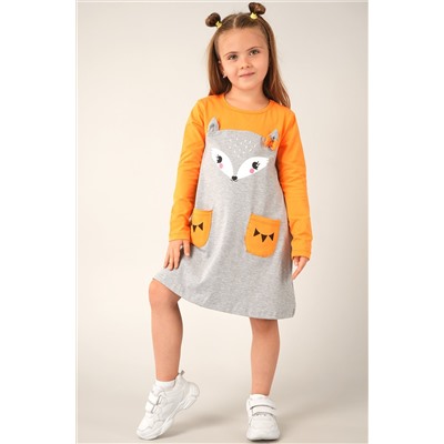 Хлопковое платье для девочки Happyfox