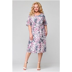 Мишель стиль 1124 серо-розовый, Платье