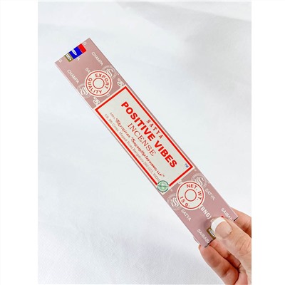 POSITIVE VIBES Incense, Satya (Благовония ПОЗИТИВНЫЕ ВИБРАЦИИ, Сатья), 15 г.