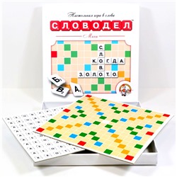 Настольная игра «Словодел Мини» картонный белый