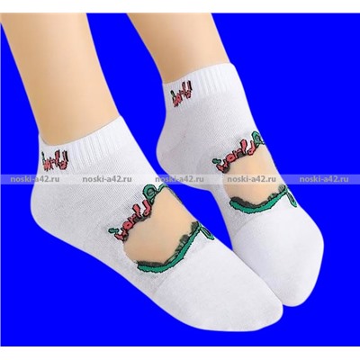 MORRAH носки женские укороченные хлопок + капрон арт. 22-204