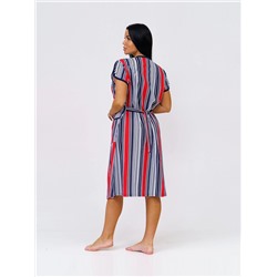 Халат женский Текс-Плюс, цвет синий красный белый