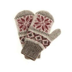 Варежки детские "Орнамент" с вставкой 0603-1