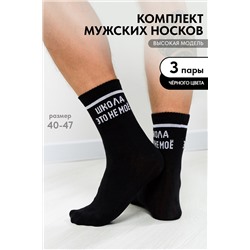 Носки мужские Школа (набор 3 пары)