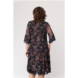 Moda Versal П2202 т.синий+горох, Платье