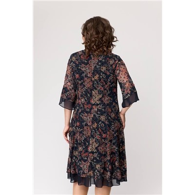Moda Versal П2202 т.синий+горох, Платье