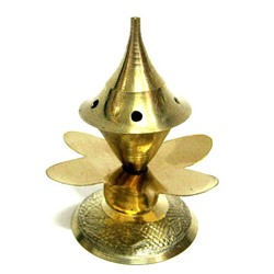 Подставка под благовония ЛОТОС (латунь, высота 7 см.), 1 шт.