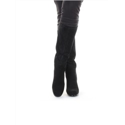 K81-B1 BLACK Сапоги зимние женские (натуральная замша, натуральный мех (евромех)) размер 36