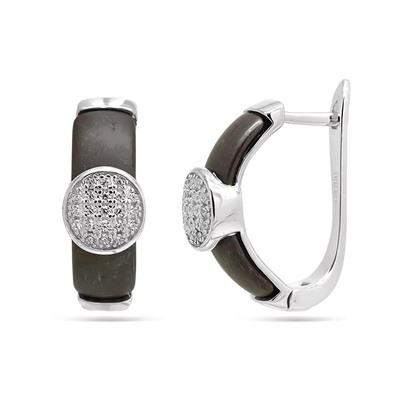 Серьги из серебра керамика, МКВ257КМ