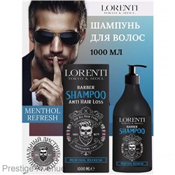 LORENTI ШАМПУНЬ МУЖСКОЙ для волос MENTHOL, 1000мл