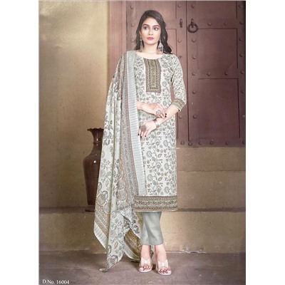 PAKIZAA Long Kurti Suit - Купон для пошива костюма, цвет ПАСТЕЛЬНЫЙ ЗЕЛЕНЫЙ (отрез ткани для пошива Длинной туники (курты), штанов и накидки), Shiv Gori, 1 шт.