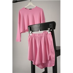 Женская пижама с шортами из ажурного хлопка Happyfox