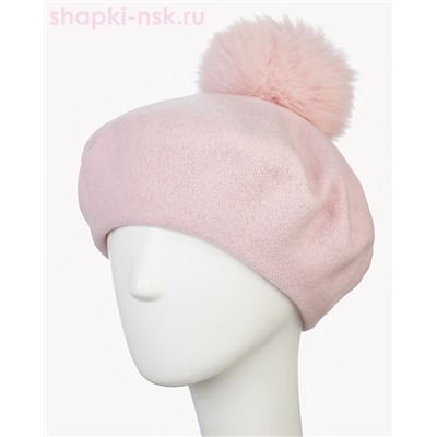 Берет фетр флис Помпон 11 Берет женский флис (56-58)