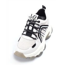 DHJ05-1 BLACK Кроссовки женские (нат.кожа, нат.замша, текстиль сетка) размер 36