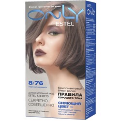 ONLY Краска-гель стойкая д/волос 8/76 светло-русый коричнево-фиолетовый Estel
