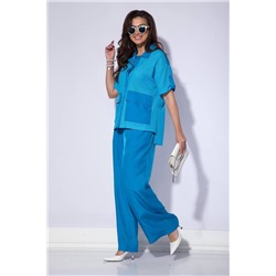 INPOINT. 119 голубой, Брюки,  Блуза