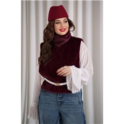 Манишка Тайна роскоши (бордо) А23-7