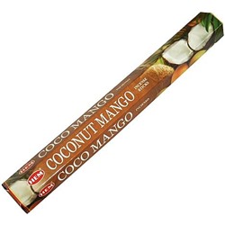 Hem Incense Sticks COCONUT MANGO (Благовония КОКОС МАНГО Хем), уп. 20 палочек.