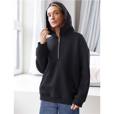 Худи из премиального футера трехнитки с начесом