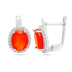 Серьги из серебра сердолик, Джайв