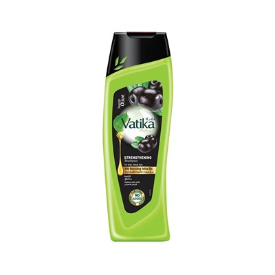 Vatika SPANISH OLIVE Strengthening Shampoo, Dabur (Ватика ИСПАНСКАЯ ОЛИВКА Шампунь УКРЕПЛЕНИЕ для тусклых и ослабленных волос, Дабур), 200 мл.