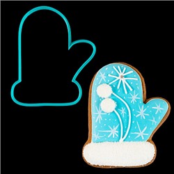 Вырубка для пряника "Варежка" пластик, 11 см