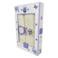 Набор вафельных полотенец NILTEKS (SWAN) LAVENDER SATIN 2 пр р-р 40х60