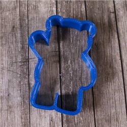 Вырубка для пряника "Мишка Привет" пластик, 8 см