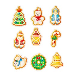 Модель из дерева «Подвески. Имбирные пряники» 18 подвесок