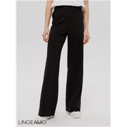 Женские брюки - палаццо из футера 2-х нитки Lingeamo черный КБ-26 (35)