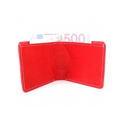 Портмоне женское Croco-ПР-1051 натуральная кожа 1 отд,  2 карм,  красный шора (1003)  208246
