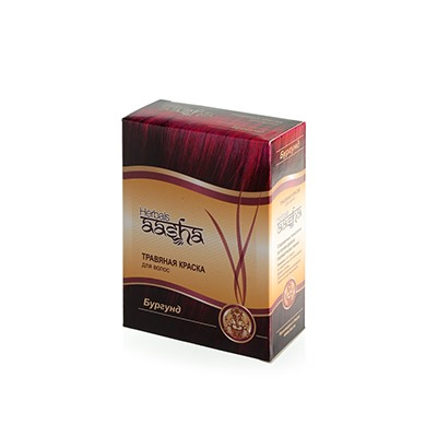Травяная краска для волос БУРГУНД, Aasha Herbals, 60 г. - СРОК ГОДНОСТИ ДО 30 ИЮНЯ 2025 ГОДА
