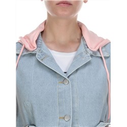 808 BLUE/PINK Джинсовый жилет женский (100% хлопок) размер 58