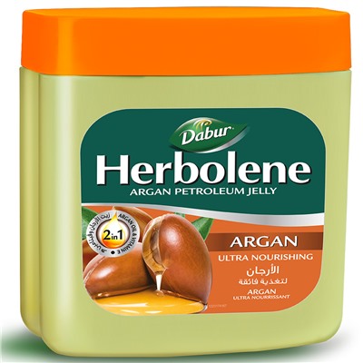 Herbolene ARGAN ULTRA NOURISHING Petroleum Jelly, Dabur (Вазелин для кожи С МАСЛОМ АРГАНА, Ультра питание кожи, Дабур), 225 мл.