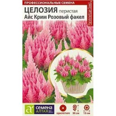 Цв.Целозия Айс Крим Розовый факел перистая 10шт (Сем.Алтая)