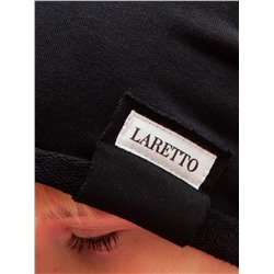Шапка детская, нашивка LARETTO, черный