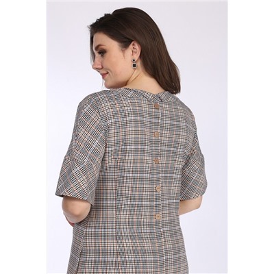 Lady Style Classic 1632 бежевый_клетка, Платье