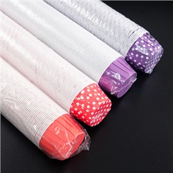 Капсулы с бортиком 100 шт, Polca Dot Фиолетовые 50*40 мм