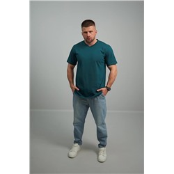 Мужская футболка больших размеров c V-вырезом Happyfox