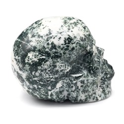 Череп из агата мохового 98*68*76мм, 674г