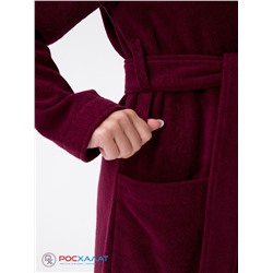 Женский халат с капюшоном темно-бордовый МЗ-06 (122)