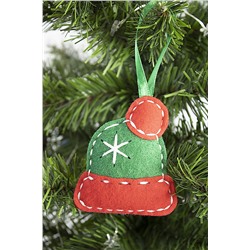 Мягкая елочная игрушка из фетра «Шапка, варежка, сапожок» своими руками