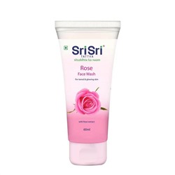ROSE FACE WASH, Sri Sri Tattva (Средство для умывания С РОЗОЙ, для подтянутой и сияющей кожи, Шри Шри Таттва), 60 мл.