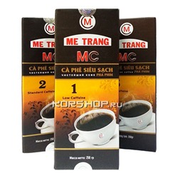 Натуральный жареный молотый кофе MC1 Me Trang с низким содержанием кофеина, Вьетнам, 250 г