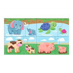 Развивающие деревянные парные пазлы для малышей «Мама и малыш» (20 элементов)