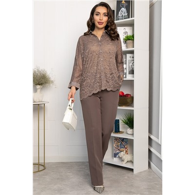 Брюки на резинке Эльда (пыльно-лиловые) Б14333-9М