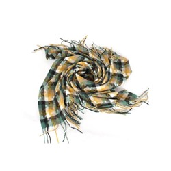 Платок 4012-6,  100*100см,  полиэстер 100%,  190 г/м 2,  зеленый/желтый  (абстракция)  242931