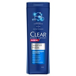 CLEAR Шампунь п/перхоти муж. 380ml Men  Энергия роста укрепляющий