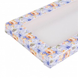 Коробка под шоколадку "Мишки в цветах" с окном 18*9*1,4 см