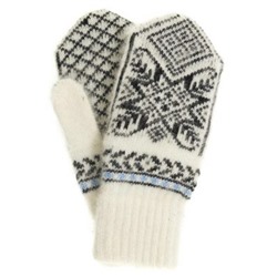 Варежки женские "Снежинка с ромбом" ПП 3230-5